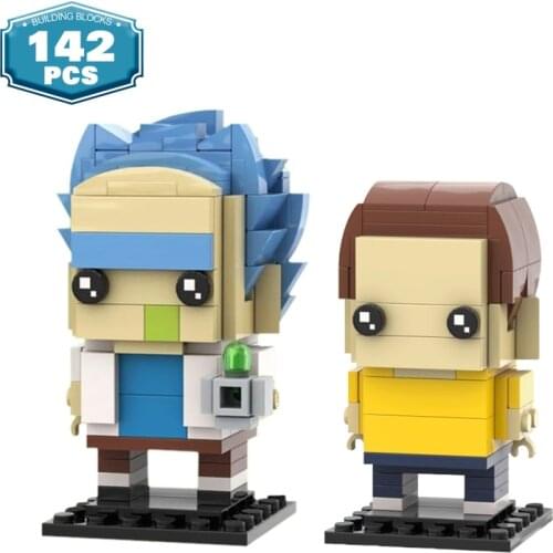 NEW Science Fiction Animation Brickheadz Ricked Sci-Fi Anime Figures Doctor Action Building Blocks Bricks Toys for Children Gift