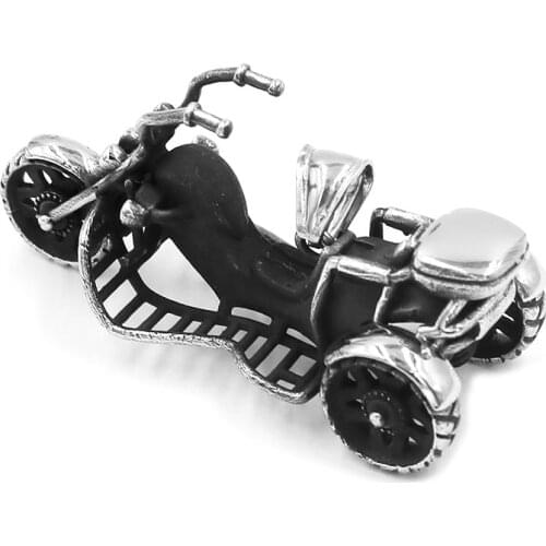 Motor Tricycle Pendant Stainless Steel Pendant Necklace Cool Motorcycle Biker Mens Boys Pendant 523B