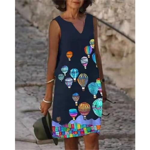 Summer woman dress fashion casual woman dress sleeveless woman dress