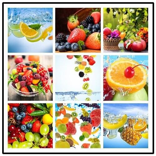 LIPHISFUN Needlework Painting 5D Diamond Embroidery Full Square/round Drill Home Decoration Square/round Fruit Water Food Craft