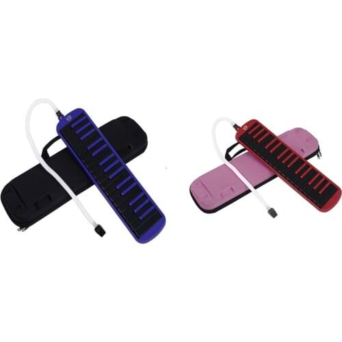 M MBAT 32 Keys Melodica Instrument, Soprano Melodica Air Piano Keyboard Pianica,Short Mouthpieces, Carrying Bag