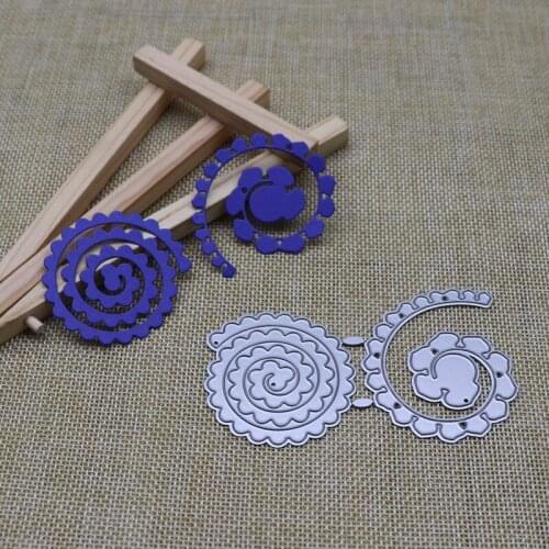 Spiral Flower Frame Metal Cutting Dies 2021 Stencils For Scrapbooking DIY Album Cards Decoration Embossing