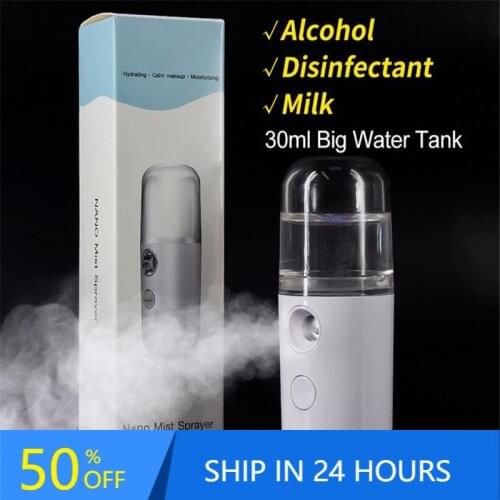 USB Mini Nano Face Steamer Nebulizer Facial Sprayer Humidifier Hydrating Anti-aging Wrinkle Women Skin Care Disinfect 30