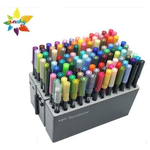 Tombow 4/10/96/108 color Soft head watercolor pen double head painting brush beginners hand drawing professional art supplies