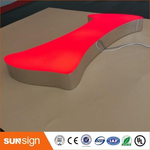 Outdoor epoxy resin led channel letters sign board designs for shops