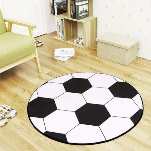 Anti-slip Ball Round Kids Carpet Computer Chair Pad Football Basketball Nursery Play Game Living Room Mat Children Bedroom Rugs