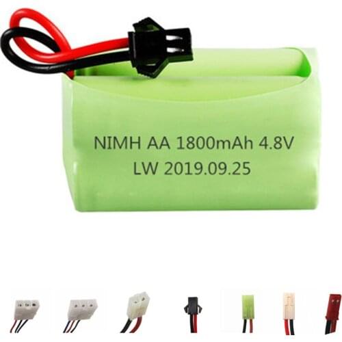 4.8v 1800mah NiMH Battery For Rc toys Cars Guns Tanks Robots 4.8v Rechargeable Battery AA Battery Pack 1-10Pcs For RC boats