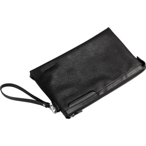 2021 New Mens Clutch Bag Casual Multi-purpose PU Leather Zipper Handbag Wallet for Cash Keys Card Mobile