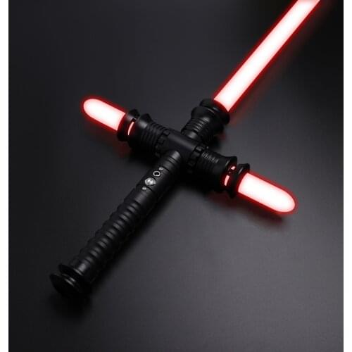 SaberFeast New Cross Lightsaber Smoothswing Metal Hilt With Heavy Dueling Blade Blater FOC Lock Up Laser Sword Cosplay-TSK-C01