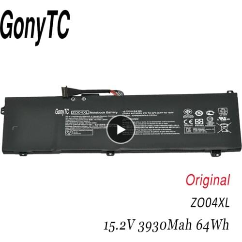 GONYTC ZO04XL New genuine Battery FOR HP ZBook Studio G3 Mobile Workstation Series ZO04 808396-421 808450-001 15.2V 64WH