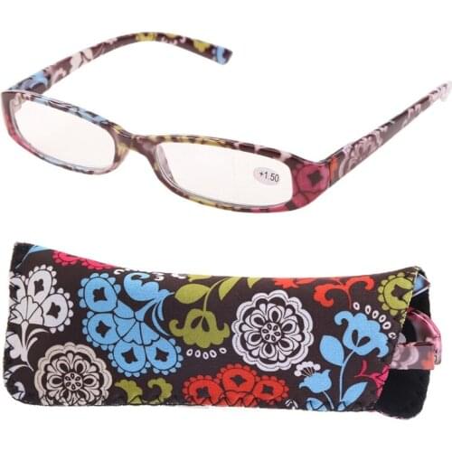Striped Reading Glasses Presbyopia Resin Lens Eyeglasses With Bag +1.0~+4.0