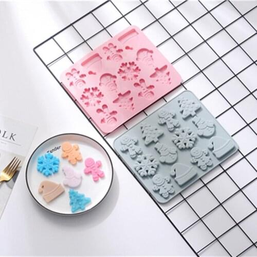 Wholesale Snowflake Chocolate Silicone Mold Biscuit Candy Suger Cake Molds Chirstmas Decoration Baking Kitchen Dessert Mould