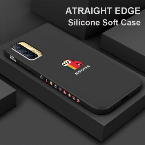 For OPPO Realme V15 5G Cases Original Fashion Liquid Silicone Shockproof Soft Shell Cover Cartoon Phone Case