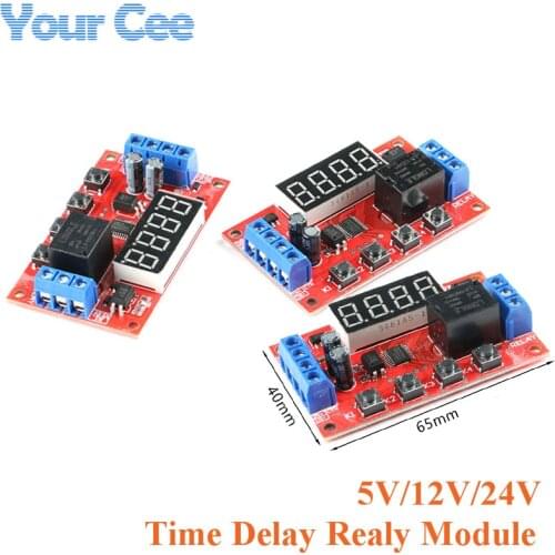 Multi-mode Delay Time Relay Module 5V 12V 24V Delay Timer Relay Control Module Control Switch with Digtal Tube Display