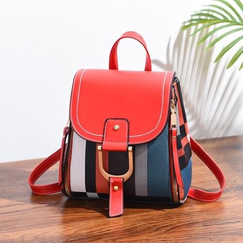 School Bag Multi-Use Daypack Knapsack Hand Bag Crossbody High Quality Pu Leather Women Backpack Bag for Girls Teenage Shoulder