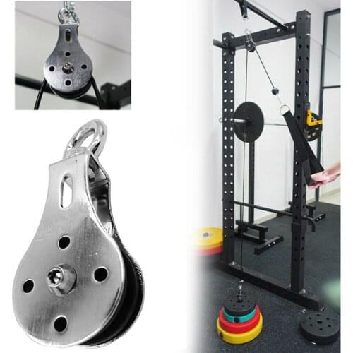 Heavy Duty Single Wheel Pulley Swivel Lifting Rope Pulley Block Rigging Guide Stainless Steel Lifting Wire Rope Cable Pulley