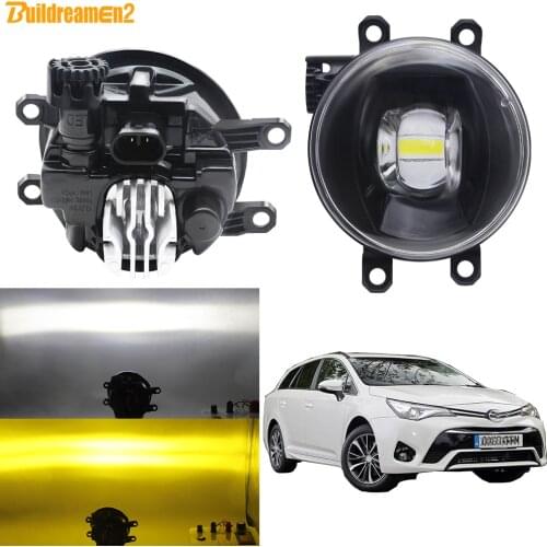 Fog Light Assembly For Toyota Avensis (T25) 2003-2012 2015-2018 Car Front Bumper LED Lens Fog Lamp Daytime Running Light DRL 12V