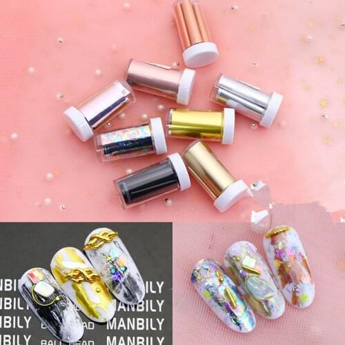 Women Shiny Nail Foil Gold Silver Laser Manicure Nail Art Transfer Sticker Tips Nail Art Tools Accessories Hot Sale