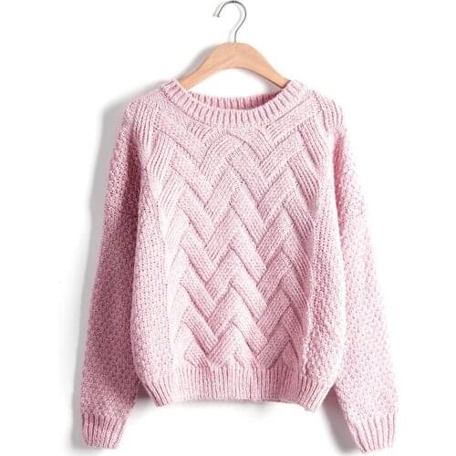 6 Colors Sweaters Women Hot Sale Winter O-neck Long Sleeve Pullovers Knitted Sweater Female Warm Tops Free Shipping