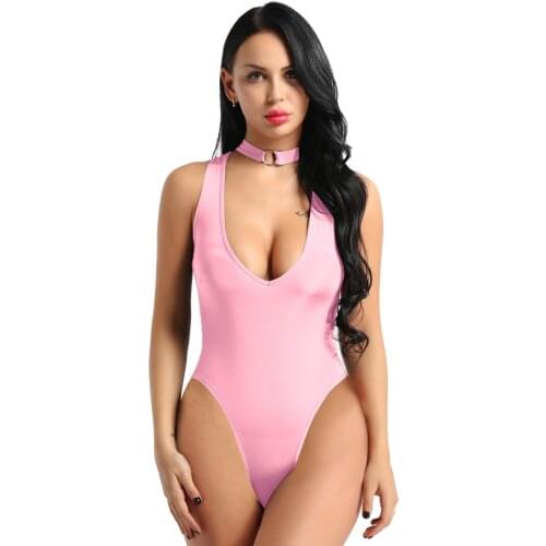 Women Sleeveless Sheer Bodycon Jumpsuit Sissy Clubwear High Cut Crothless Thong Bodysuit See Through Catsuit Lingerie Teddies