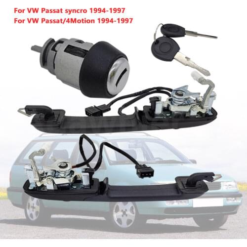 1 set New product for 1994-1997 Volkswagen Passat B4 left and right front door handle + ignition lock core kit