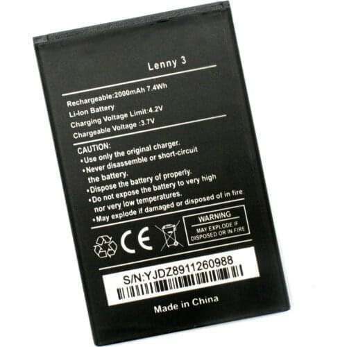 10pcs/lot 2000mAh Battery For Wiko LENNY 3 Batterie Bateria AKKU LENNY3