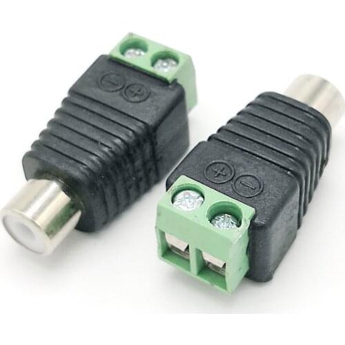 10pcs Solderless RCA socket Connector DIY Screw Lock Cable Adapter for audio or video