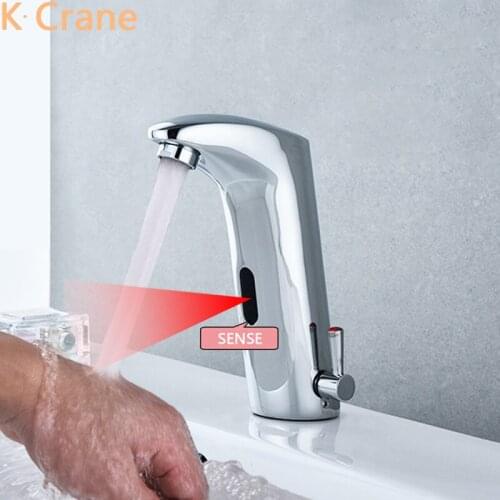 Infrared Motion Sensor Grifo Automatic Touchless Basin Faucet Hot Cold Wateer Mixer Smart Tap Deck Mounted Copper Kraan Robinet