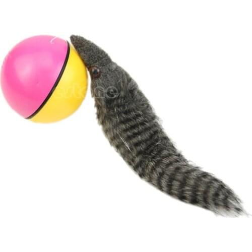 Beaver Weasel Rolling Motor Ball Pet Cat Dog Kids Chaser Jumping Fun Moving Toy