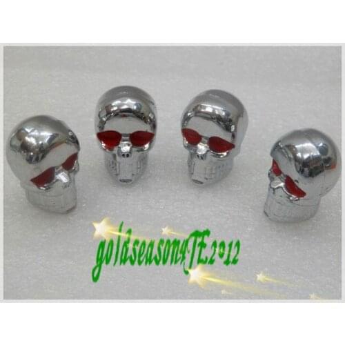 Freeshipping 4 x Chrome 5 MM Skull Skeleton Bolts for Yamaha V-Max Road Royal Star Virago Raider