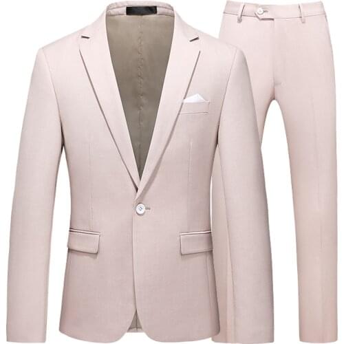 Blazer Set for Mens Business Suits Office Ensembles Homme 2pcs Luxury Plus Size Coat Pants Formal Dinner Wedding Groom 5XL 6XL