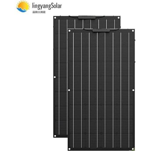 More durable semi-flexible solar panels, ETFE 100w semi-flexible solar panel solar kits system for 12V solar battery