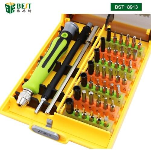 BST-8913 45 in 1 Precision Screwdriver Set Flexible Drill Shaft Disassembly Torx Screwdriver Repair Open Tool Kit for Phone