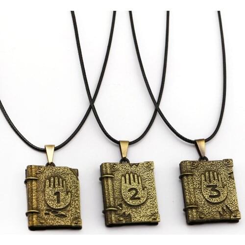 Gravity Journal 3 Necklace Book Pendant Fashion Rope Chain Necklaces Women Men Charm Gifts Game Jewelry