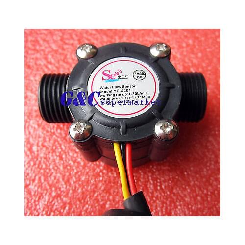 Water flow sensor flowmeter Hall flow sensor Water control DN15 1-30L/min