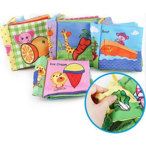 New Arrival Baby Soft Cloth Book Animal Colors Shape Educational Toys Intelligence Development Toy For 0-12 Months Wholesale