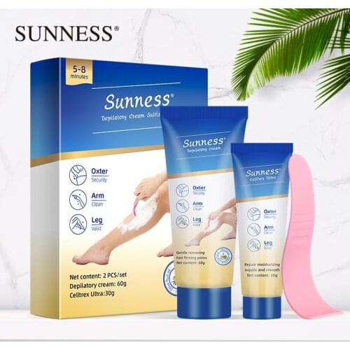 Men and Women Herbal Depilatory Cream Hair Removal Painless Cream for Removal Armpit Legs Hair Body Care Shaving 60+30g