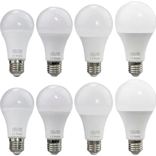 E27/14 LED Bulb 220V 3W 6W 9W 12W 15W 18W 20W Energy Saving Light Indoor Lighting Low Power Consumption Bulbs DROPSHIPPING