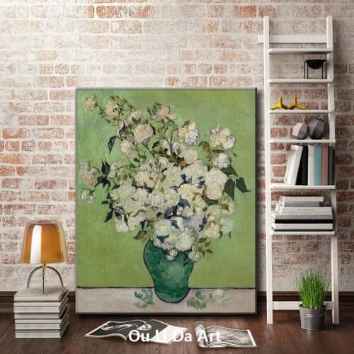 Impression Van iris flower landscape canvas printings oil painting printed on canvas home wall art decoration pictures