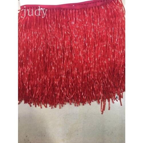 Tassels ym0211## 15cm Bright red DIY high-quality tassel stock for French clothing of African cloth Free shipping