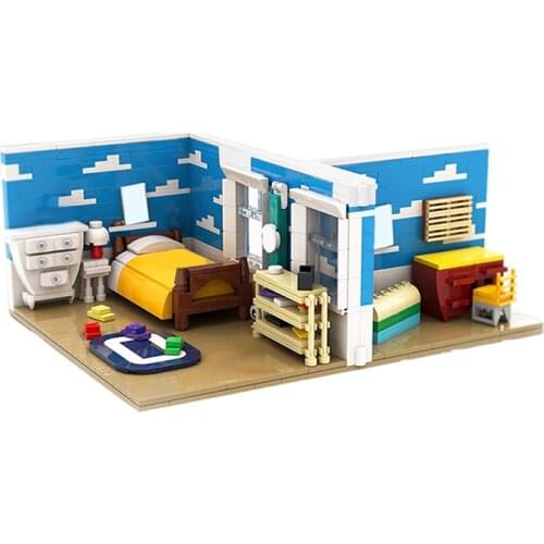 LEQUMOC Movie City Architecture Andys Room 693PCS MOC Model Building Blocks Toys For Children DIY Toy Kids Gifts City