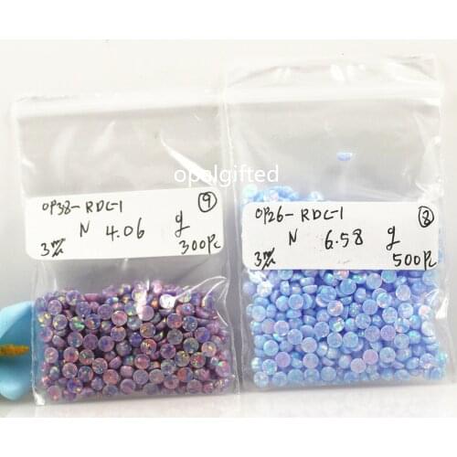 Hot !!! 50pcs/lot Free Shipping 3mm synthetic Fire round cabochon opal synthetic opal cabochon for Body Jewelry 20 colors choose