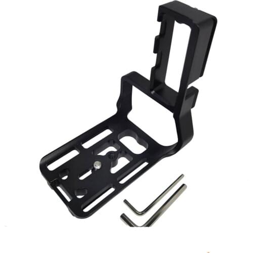 Pixco Metal Quick Release L Plate Bracket Holder Handle Metal Hand Grip Vertical External Suit for Canon 1DX II Camera