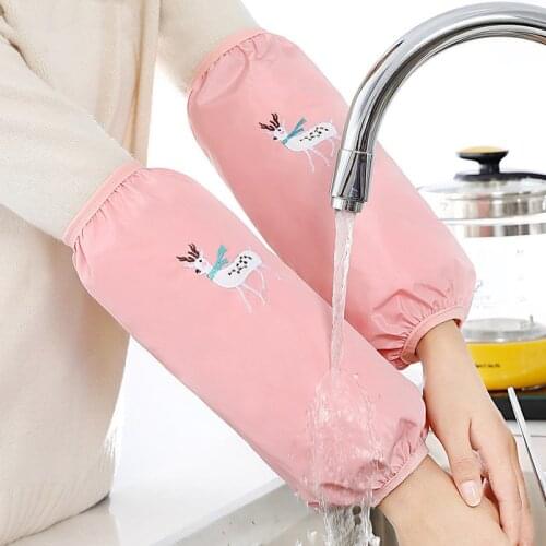 Long sleeve for arms Cute waterproof sleeves pink Womens sleeves kitchen sleeves clean hand cuff wholesale office oversleeves