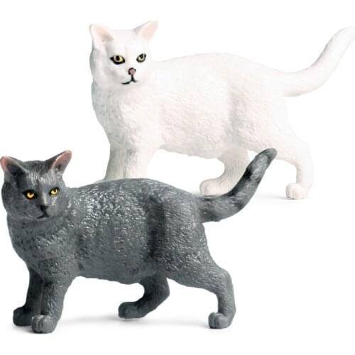 7.5*2.5*4.5CM simulation animal Saudi cat domestic cat pet cat animal model toy plastic decoration ornament