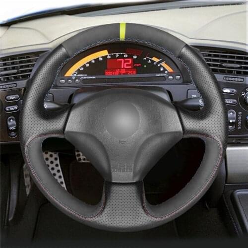 DIY Anti-Slip Wear-Resistant Steering Wheel Cover For Honda S2000 Civic Integra Insight 2000-2009 Car Interior Decoration