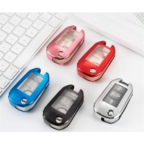 New Soft Protector TPU Car Remote Key Case For Citroen C4 CACTUS C5 C3 C4L Peugeot 508 301 2008 3008 408 Cover Auto Accessories