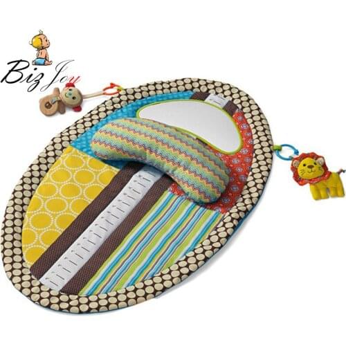 Educational early learn height ruler fun plush gift Urine pad water proof game mat 87cm cognition safe mirror soft baby toy