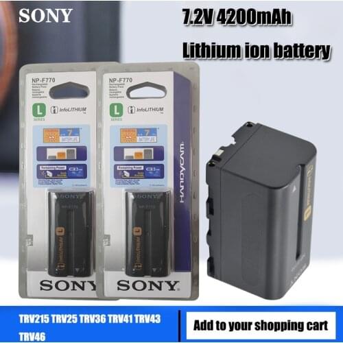 Original Sony NP-F770 Camera battery pack NPF770 F750 CCD-TRV58 TRV110K TRV26E Z1 V1J Z1P DCR-VX2100 FX1 HDR-FX7 HVRZ1U PM091