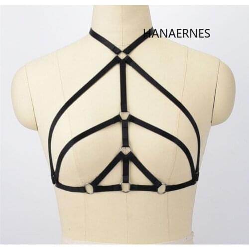 Harness Women Fetish Wear Cage Bra Womens Sexy Bondage Lingerie Adjustable Strap Harness Elastic Bond Crop Top Bra